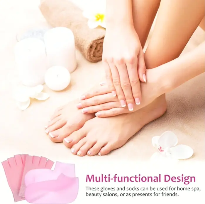 Silicone Moisturizing Socks Gloves for Dry Feet
