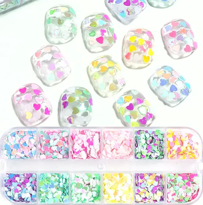 Shiny Love Manicure Sparkle Flakes, 3D Pattern