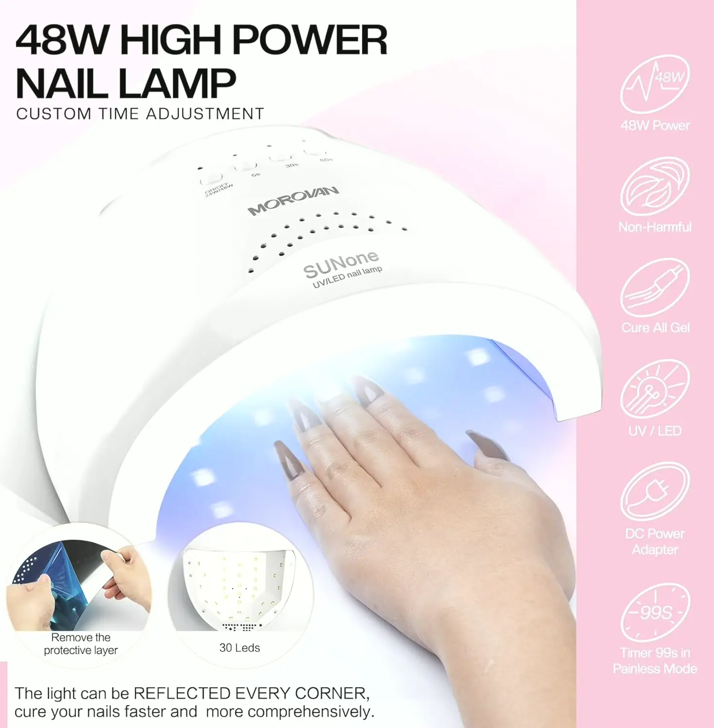 Morovan Gel Polish Kit: 12 Colors with U V/LED and Accessories