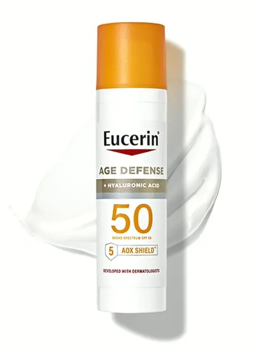 Eucerin Sun Face Sunscreen with Hyaluronic Acid, 2.5oz Bottle