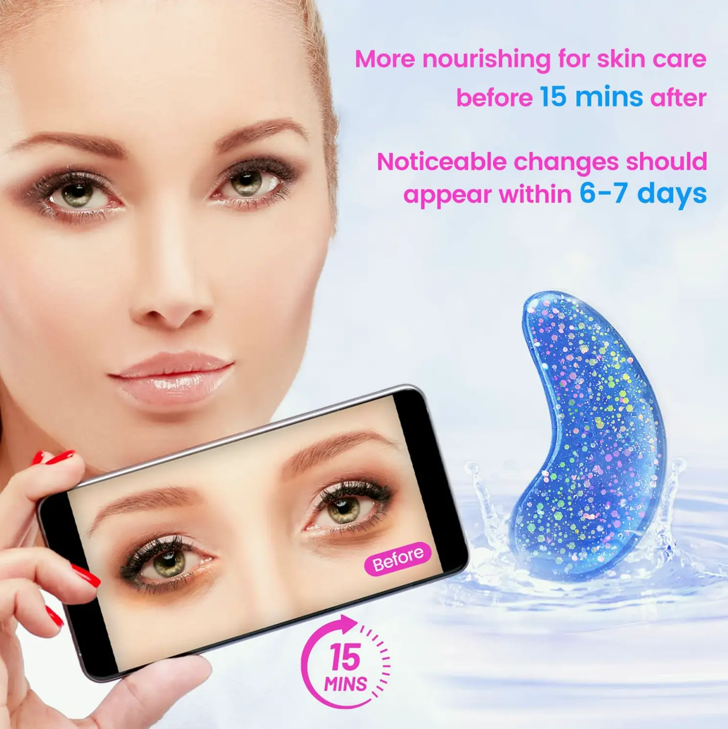 Under Eye Patches (32 Pairs) - Collagen-Loaded, Anti-Puffiness & Dark Spot Treatment
